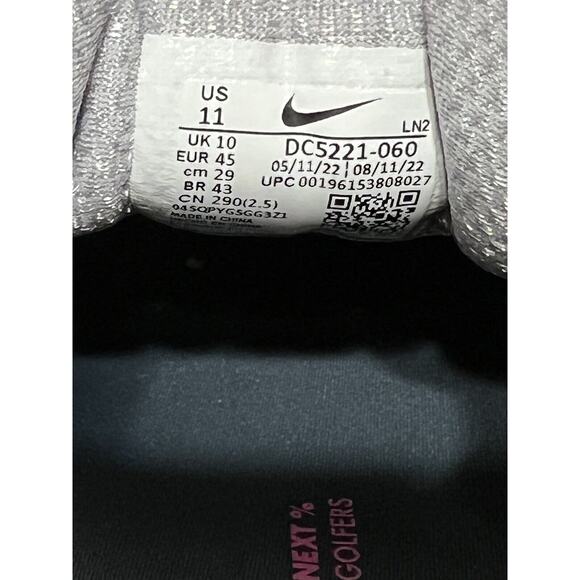 Nike Air Zoom Infinity Tour Next% Wolf Grey Pink Men’s Sz 11 DC5221-060 *NO BOX* main image 8